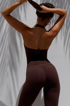 Runaway The Label Runaway The Label Sammy Backless Halter Top - Chocolate Runaway The Label Sammy Backless Halter Top - Chocolate Splash Swimwear Clothing Top