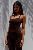 Runaway The Label Runaway The Label Sammy Backless Halter Top - Chocolate Runaway The Label Sammy Backless Halter Top - Chocolate Splash Swimwear Clothing Top