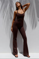 Runaway The Label Runaway The Label Sammy Backless Halter Top - Chocolate Runaway The Label Sammy Backless Halter Top - Chocolate Splash Swimwear Clothing Top