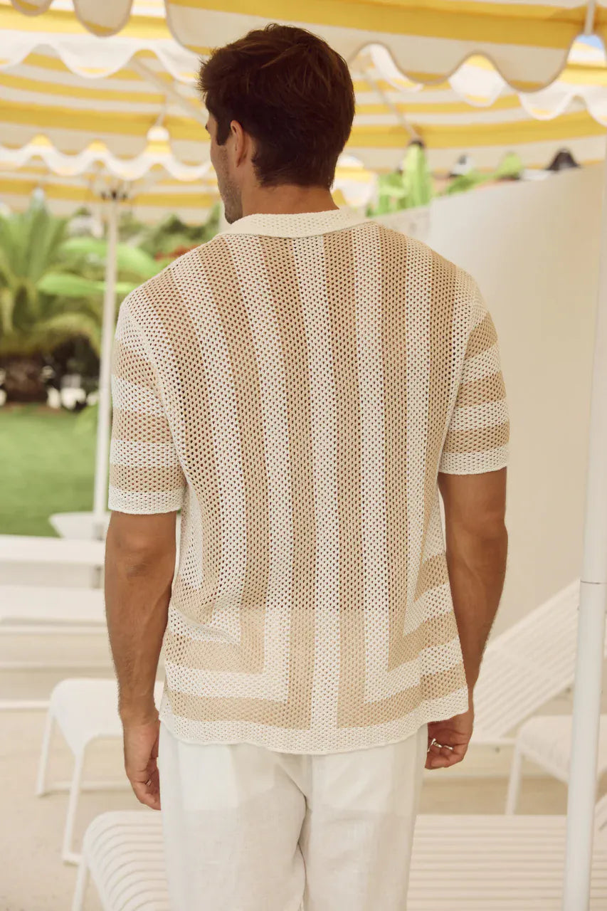 Runaway The Label Runaway The Label Theo Knit Shirt Runaway The Label Theo Knit Shirt Splash Swimwear Mens Shirt