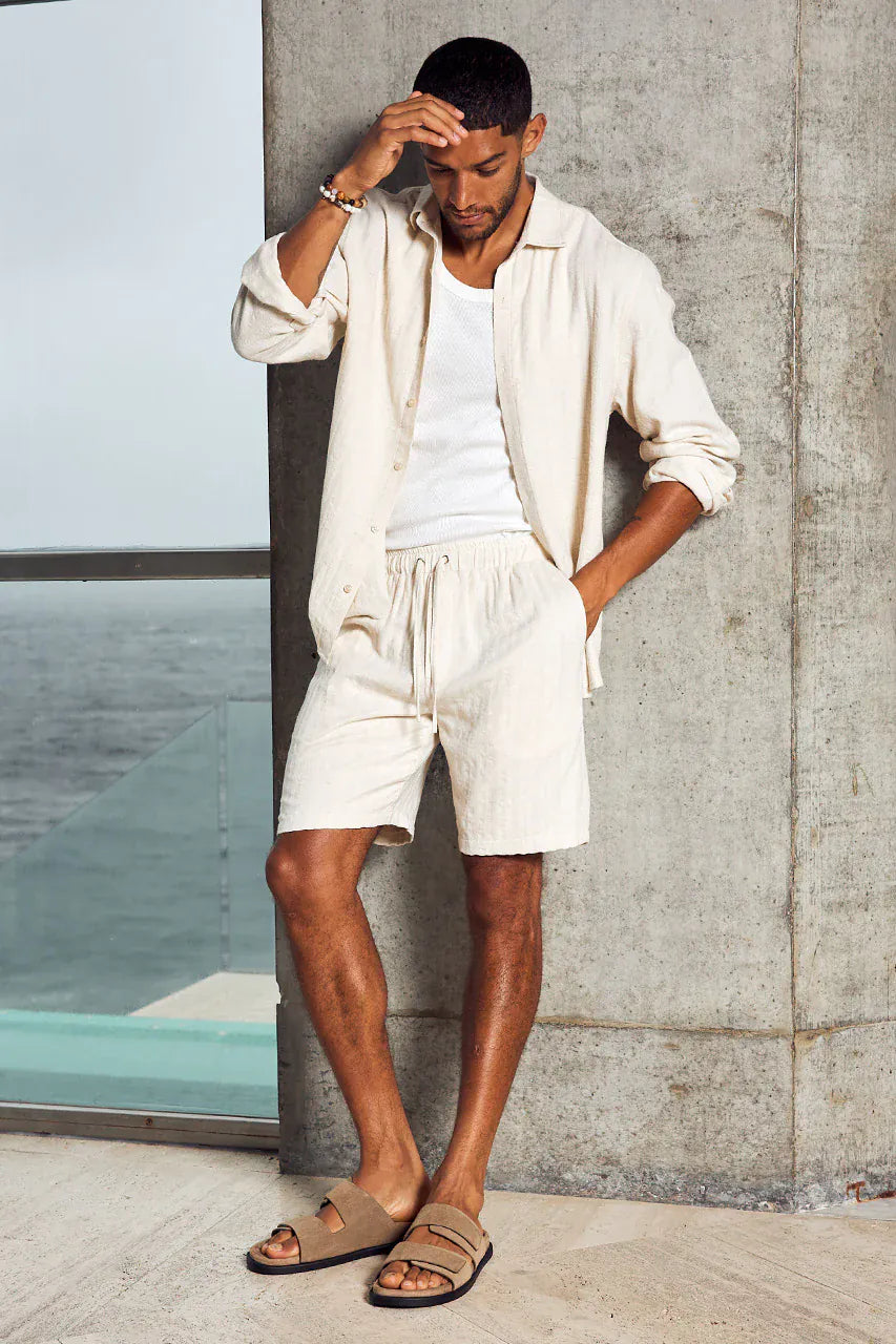 Runaway The Label Runaway The Label Tristian Drawstring Short Runaway The Label Tristian Drawstring Short Splash Swimwear Mens Shorts