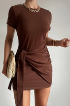Runaway The Label Runaway The Label Winnie Shirt Dress - Chocolate Runaway The Label Winnie Shirt Dress - Chocolate Splash Swimwear Dresses