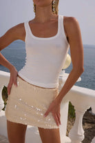 Runaway The Label Sedona Tank - White Sedona Tank - White Splash Swimwear Shirts