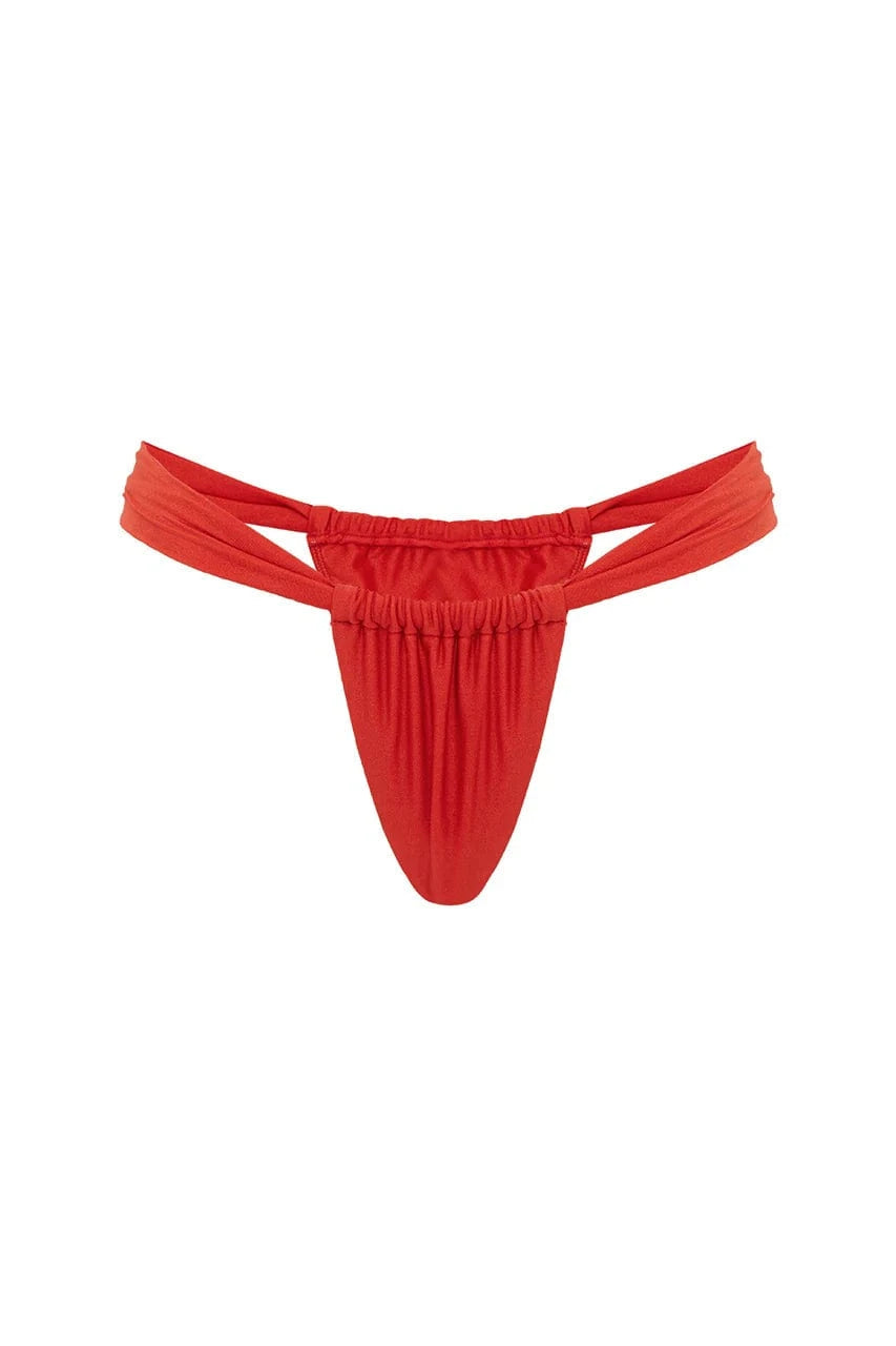 Runaway The Label Tropez Bottom - Red Tropez Bottom - Red Splash Swimwear Bikini Bottoms
