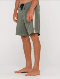 Rusty Burnt Rubber Fitted Boardshort - Shadow Army Splash Swimwear Mens