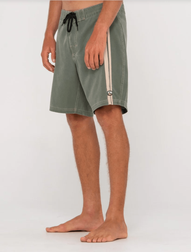 Rusty Burnt Rubber Fitted Boardshort - Shadow Army Splash Swimwear Mens