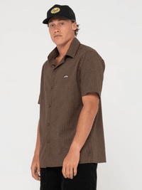 Rusty Datsun Check Shirt Splash Swimwear Mens