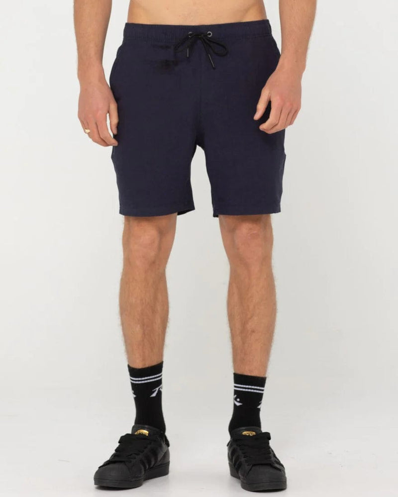 Rusty Over Tone Elastic Short - Navy Splash Swimwear Mens