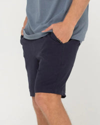 Rusty Over Tone Elastic Short - Navy Splash Swimwear Mens