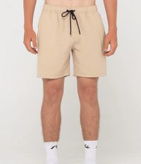 Rusty Mens Overtone Linen Elastic Short