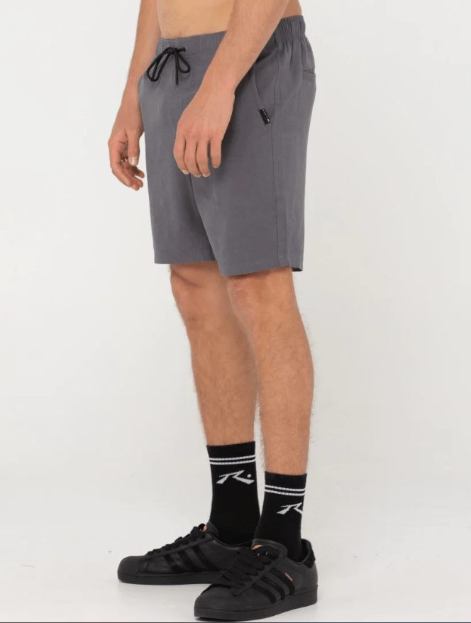 Rusty Mens Overtone Linen Elastic Short