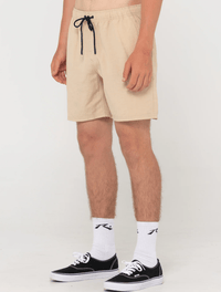 Rusty Mens Overtone Linen Elastic Short