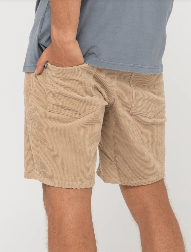 Rusty Rifts 18 5 Pocket Cord Short - Light Fennel Splash Swimwear Mens