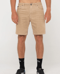 Rusty Rifts 18 5 Pocket Cord Short - Light Fennel Splash Swimwear Mens