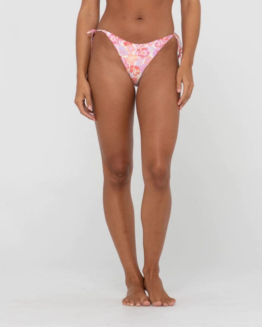 Rusty Rio Midi Side Tie Bikini Pant - Peach Splash Swimwear Bikini Bottoms