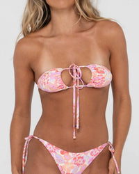 Rusty Rio Multiway Bikini Top - Peach Splash Swimwear Bikini Tops