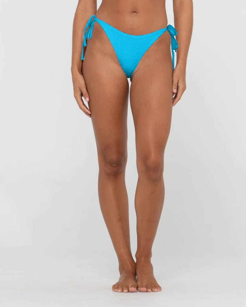 Rusty Sandalwood Midi Side Ties Bikini Pant - Antarctic Blue Splash Swimwear Bikini Bottoms