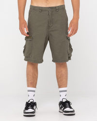 Rusty Sheetya Cargo Short - Army Splash Swimwear Mens