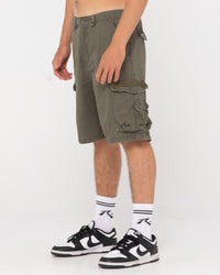 Rusty Sheetya Cargo Short - Army Splash Swimwear Mens