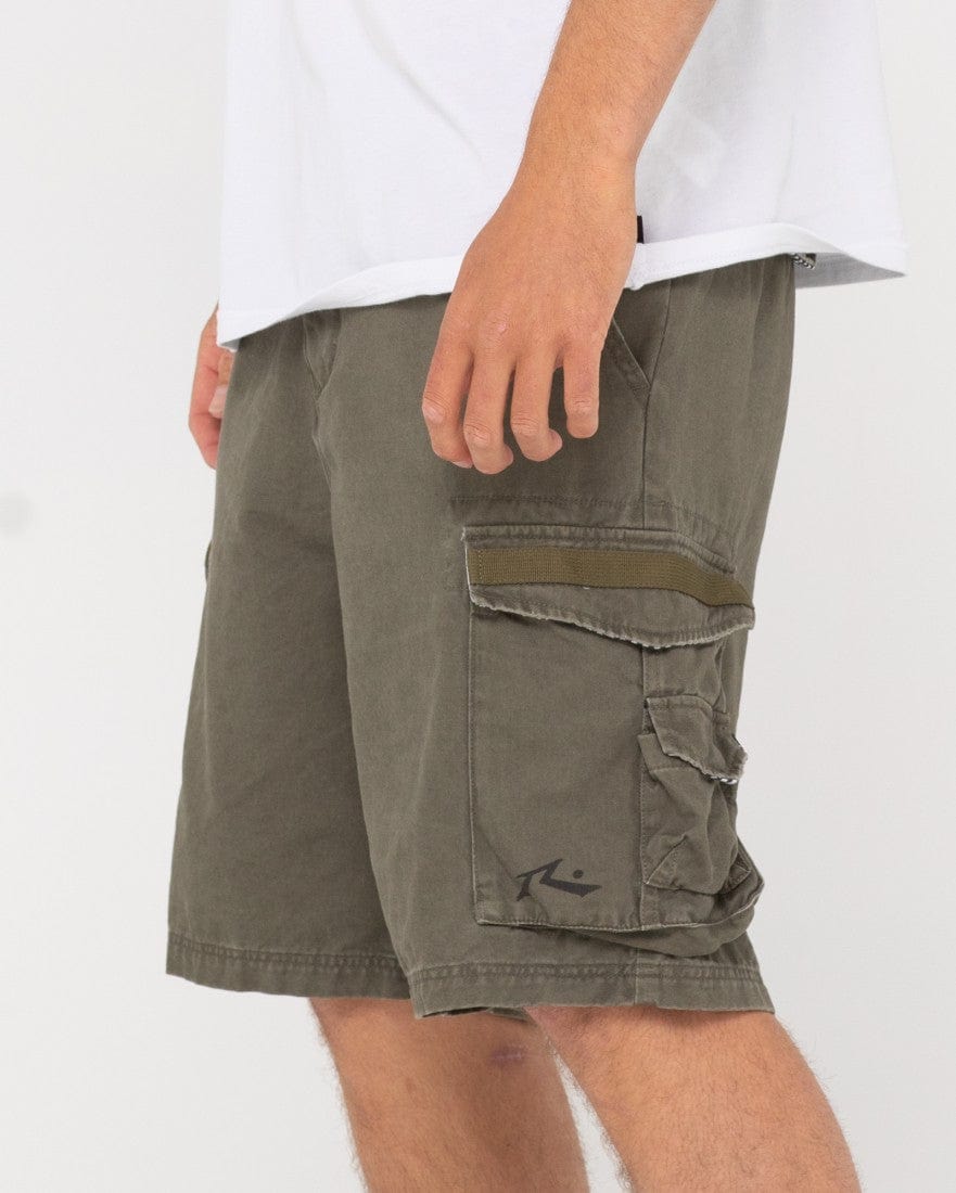 Rusty Sheetya Cargo Short - Army Splash Swimwear Mens