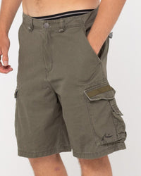 Rusty Sheetya Cargo Short - Army Splash Swimwear Mens