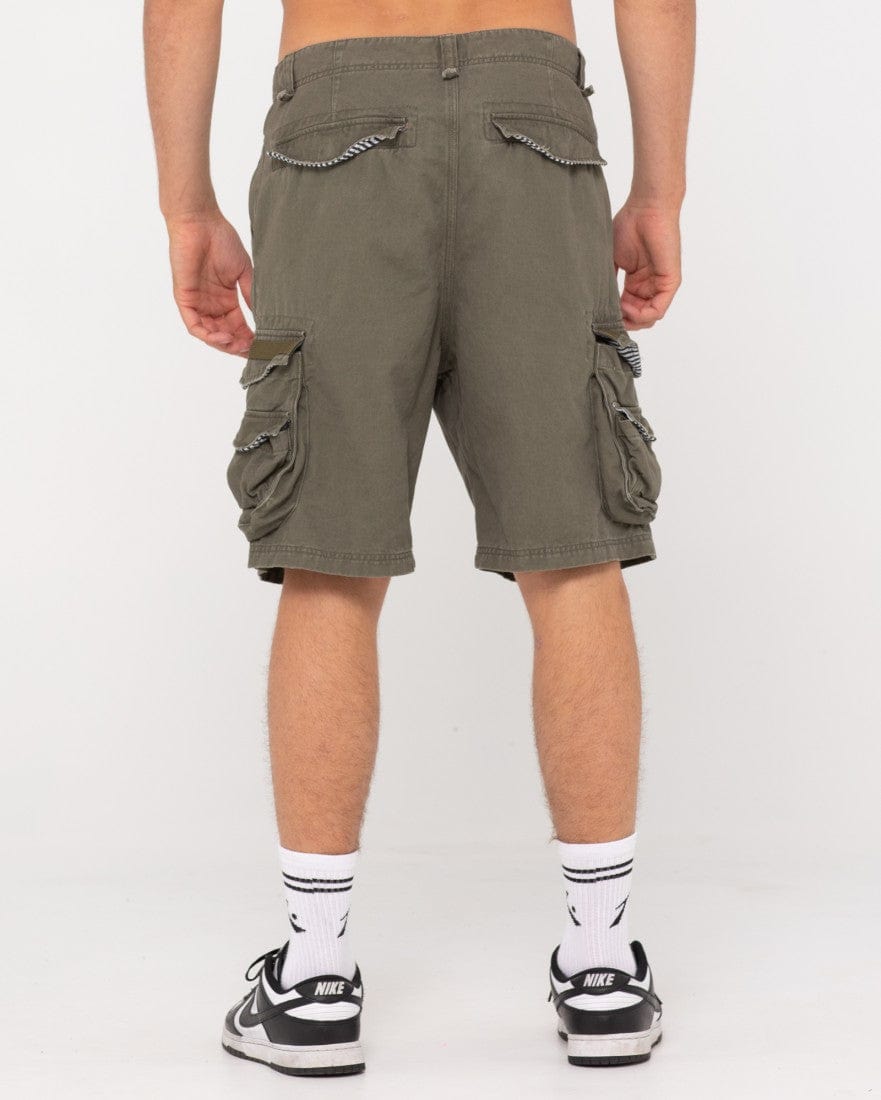 Rusty Sheetya Cargo Short - Army Splash Swimwear Mens