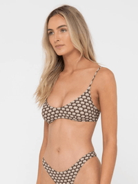 Rusty Sorrento Bralette Bikini Top - Black Splash Swimwear Bikini Tops