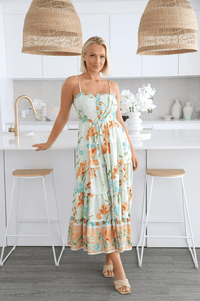 Salty Bright Apricot Garden Maxi Dress Apricot Garden Maxi Dress Splash Swimwear Dresses