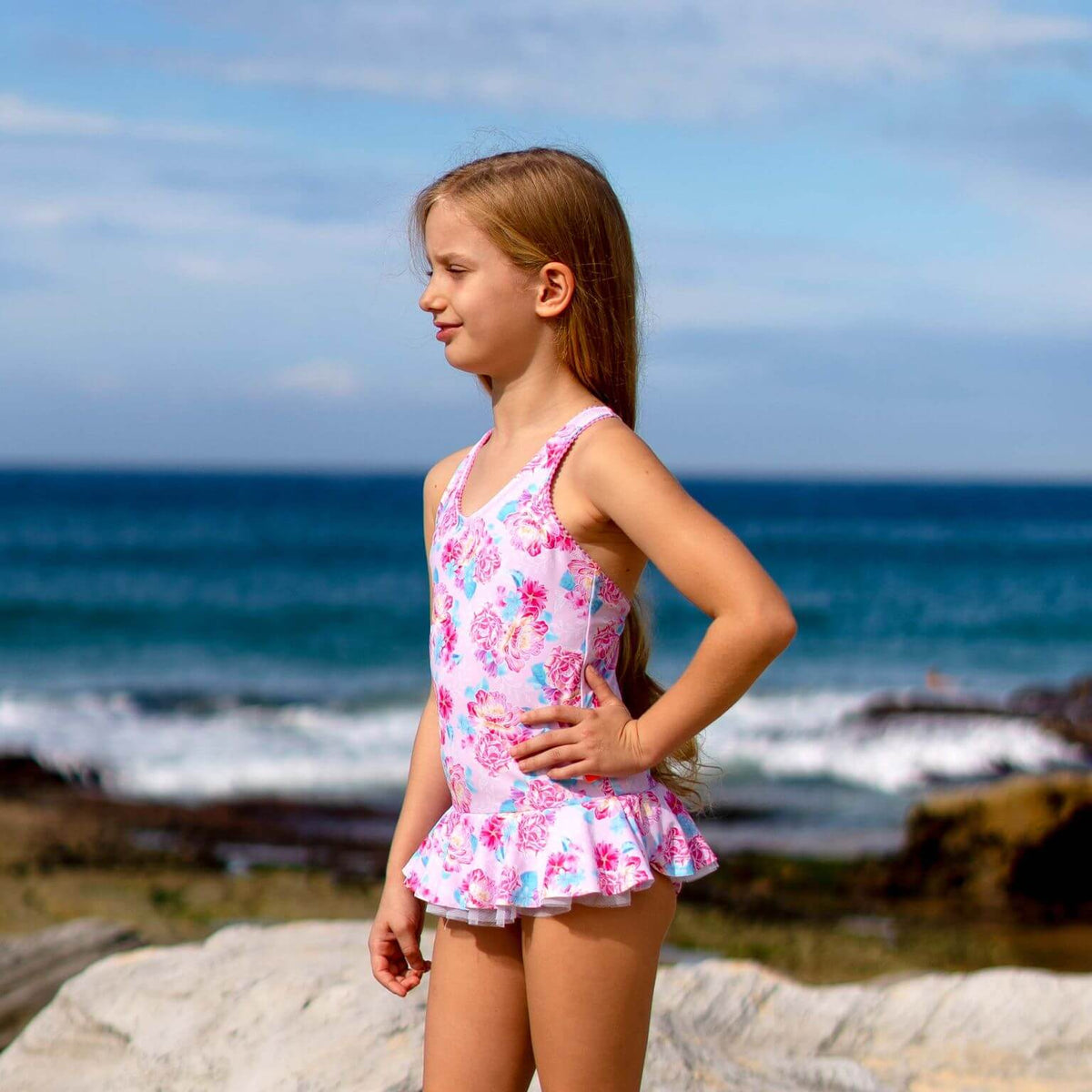 Girls Miss Bloom One Piece - Salty Ink Kids - Splash Swimwear  - B1G1, girls 00-7, kids, salty ink, Sep22, Swim Seperates - Splash Swimwear 