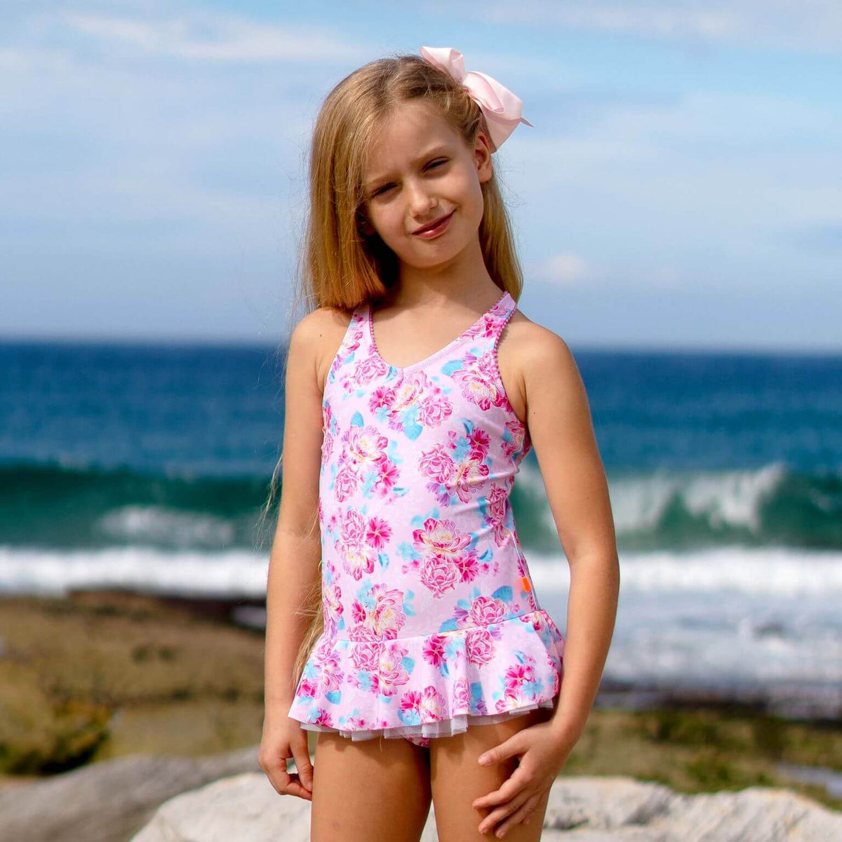 Girls Miss Bloom One Piece - Salty Ink Kids - Splash Swimwear  - B1G1, girls 00-7, kids, salty ink, Sep22, Swim Seperates - Splash Swimwear 