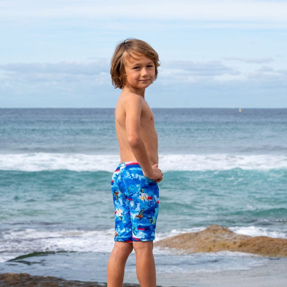 Salty Ink Kids Boys Cosmik Dragon Jammer Splash Swimwear kids