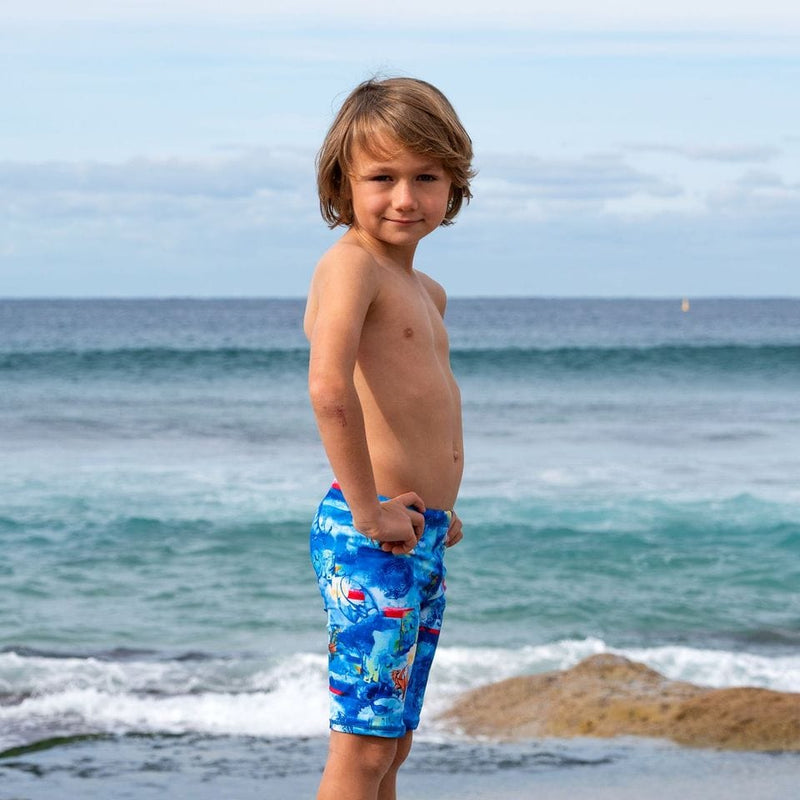 Salty Ink Kids Boys Cosmik Dragon Jammer Splash Swimwear kids