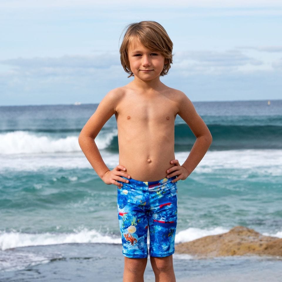 Salty Ink Kids Boys Cosmik Dragon Jammer Splash Swimwear kids