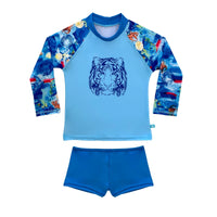 Salty Ink Kids Boys Cosmik Dragon L/S Rashvest Set Splash Swimwear kids