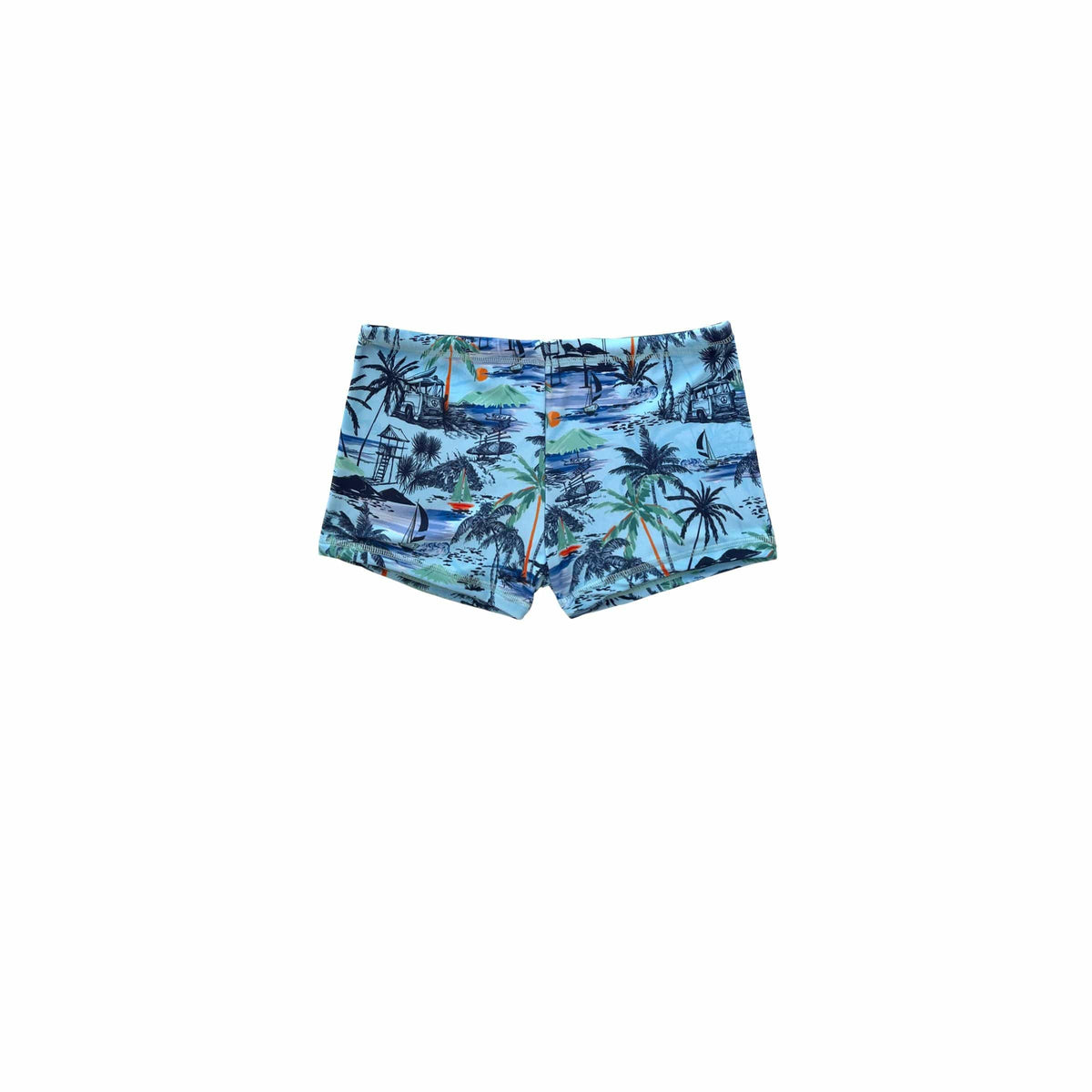 Salty Ink Kids Boys Tiki Euroleg - Vintage Blue Splash Swimwear kids