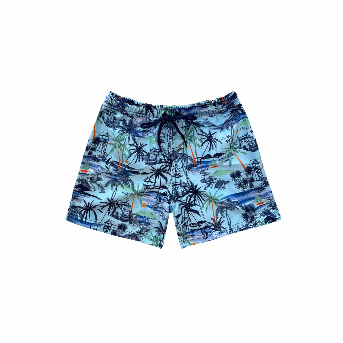 Salty Ink Kids Boys Vintage Surf Boardie - Vintage Blue Splash Swimwear kids