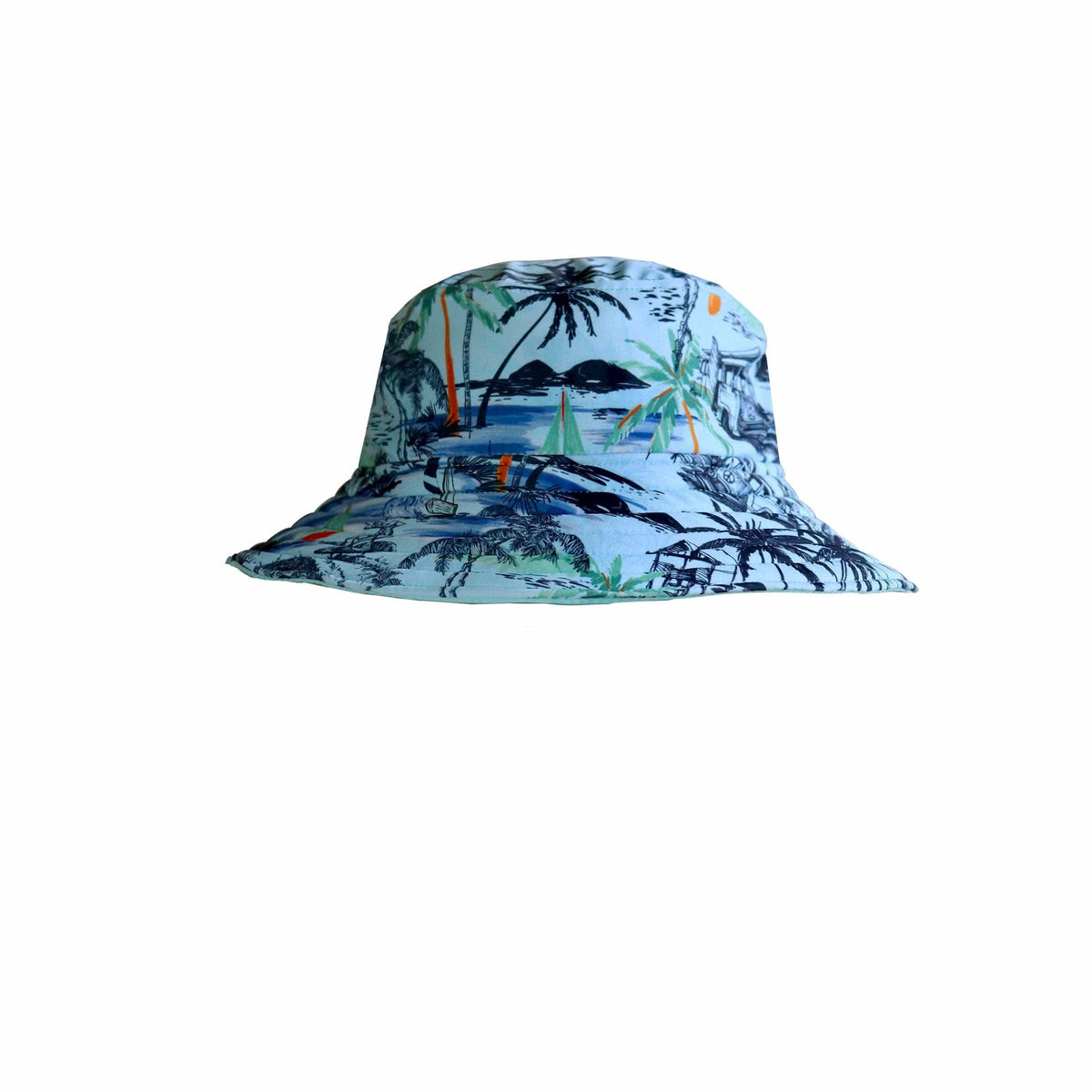 Salty Ink Kids Boys Vintage Surf Sunhat - Vintage Blue Splash Swimwear kids