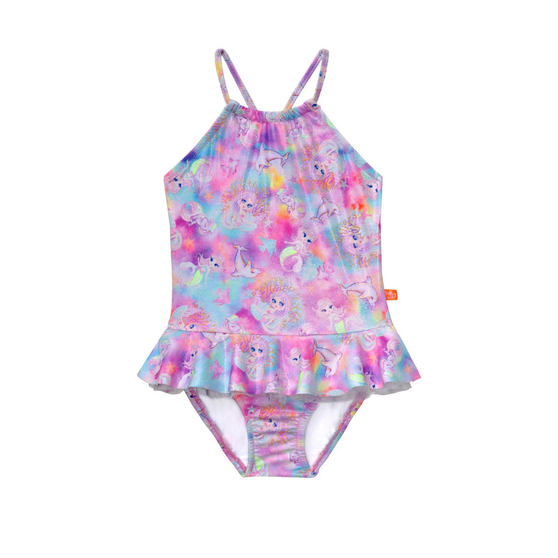 Salty Ink Kids Girls Miss Princess One Piece - Pink Sea Salty Ink Girls Miss Princess One Piece - Pink Sea Splash Swimwear kids