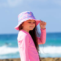 Salty Ink Kids Girls Miss Sea Princess Sunhat - Pink Sea Splash Swimwear kids