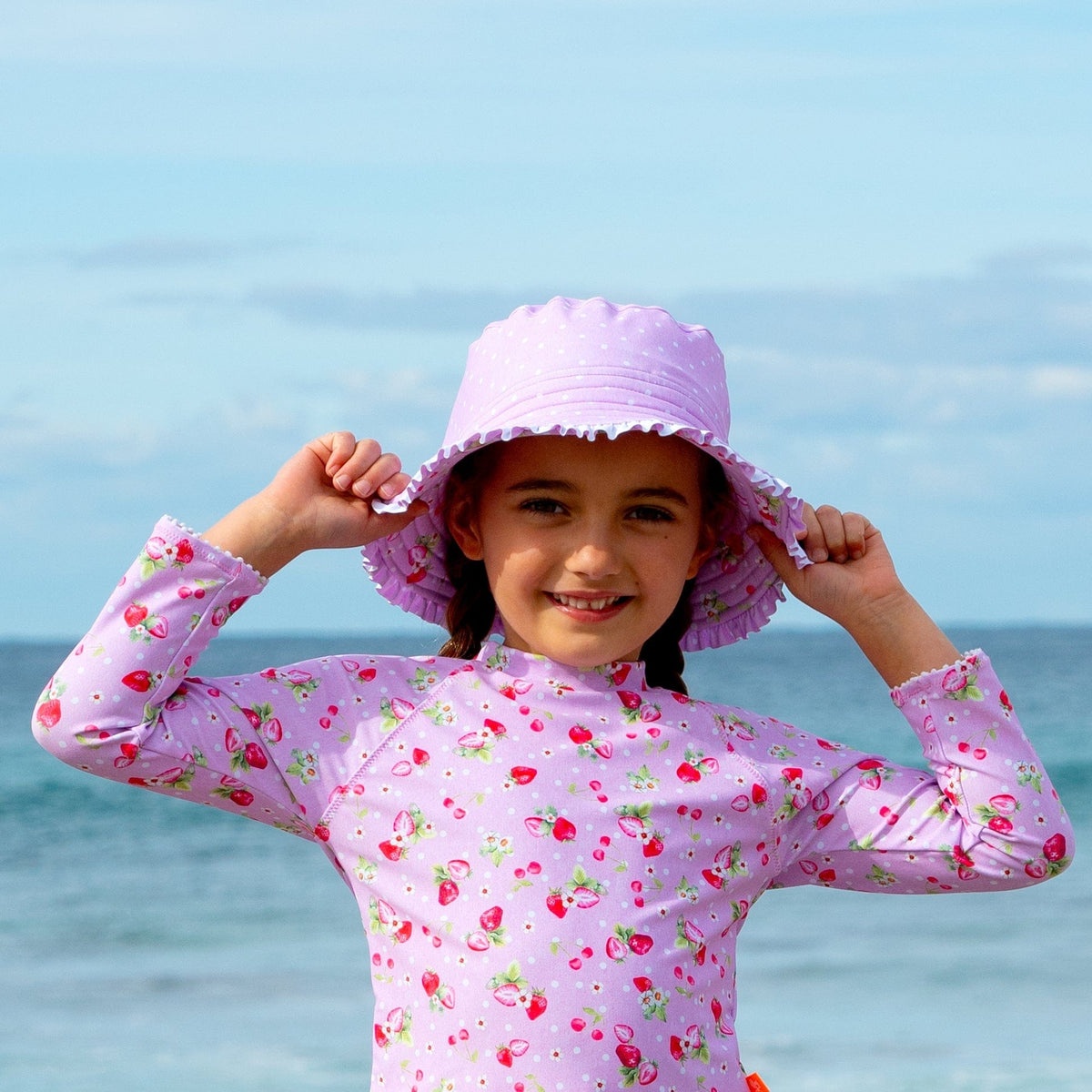 Salty Ink Kids Miss Cherry Pie Sunhat Salty Ink Miss Cherry Pie Sunhat Splash Swimwear