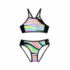 Salty Ink Kids Salty Ink Girls Coastal Wave Bikini - Neon Wave Salty Ink Girls Coastal Wave Bikini - Neon Wave Splash Swimwear