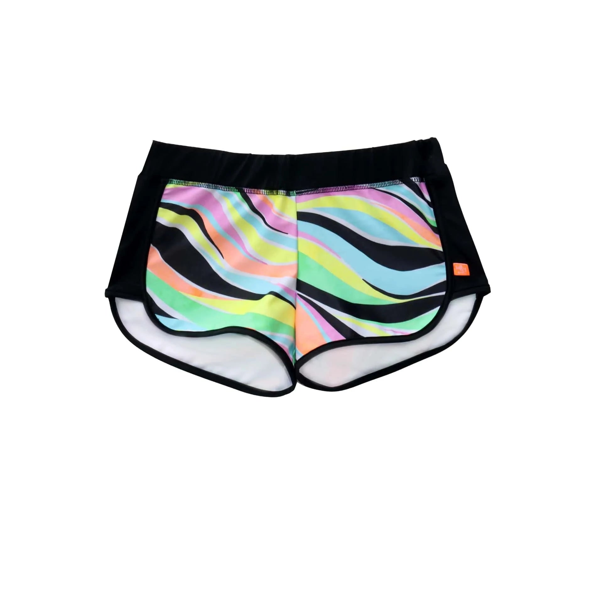 Salty Ink Kids Salty Ink Girls Coastal Wave Boardie - Neon Wave Salty Ink Girls Coastal Wave Boardie - Neon Wave Splash Swimwear