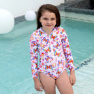 Salty Ink Kids Salty Ink Girls Miss Aloha Sunsuit Salty Ink Girls Miss Aloha Sunsuit Splash Swimwear Girls 00-7