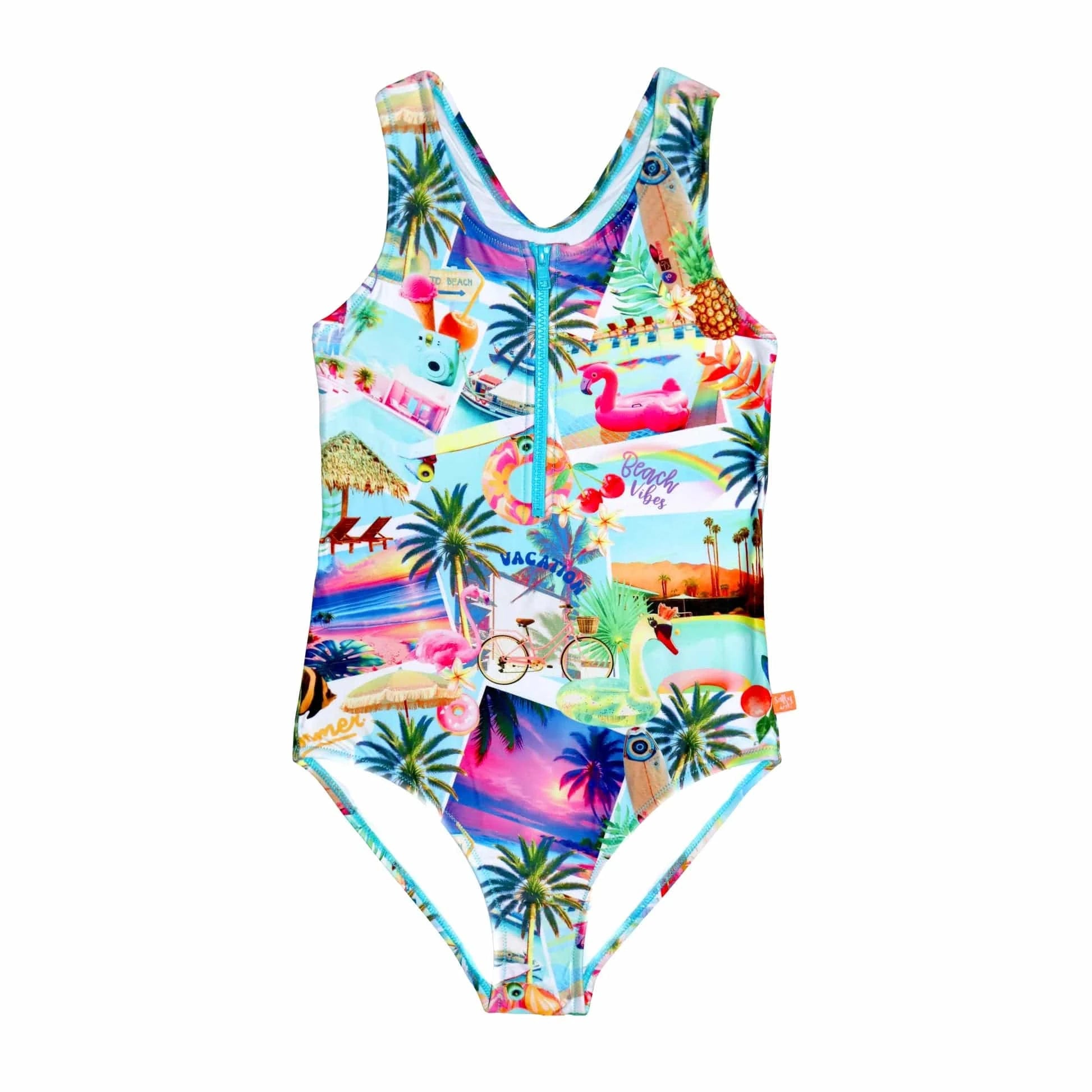 Salty Ink Kids Salty Ink Girls Vacay One Piece - Vacay Salty Ink Girls Vacay One Piece - Vacay Splash Swimwear