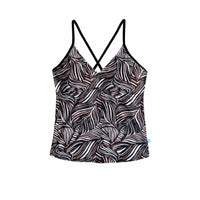 Ladies Tropic Tribe Singlet Top - Black Tropic - Salty Ink Ladies - Splash Swimwear  - B1G1, Ladies Salty Ink, new arrivals, new swim, Nov22, salty ink, Seperates, Swim Seperates, tankini tops, womens swim, womens swimwear - Splash Swimwear 