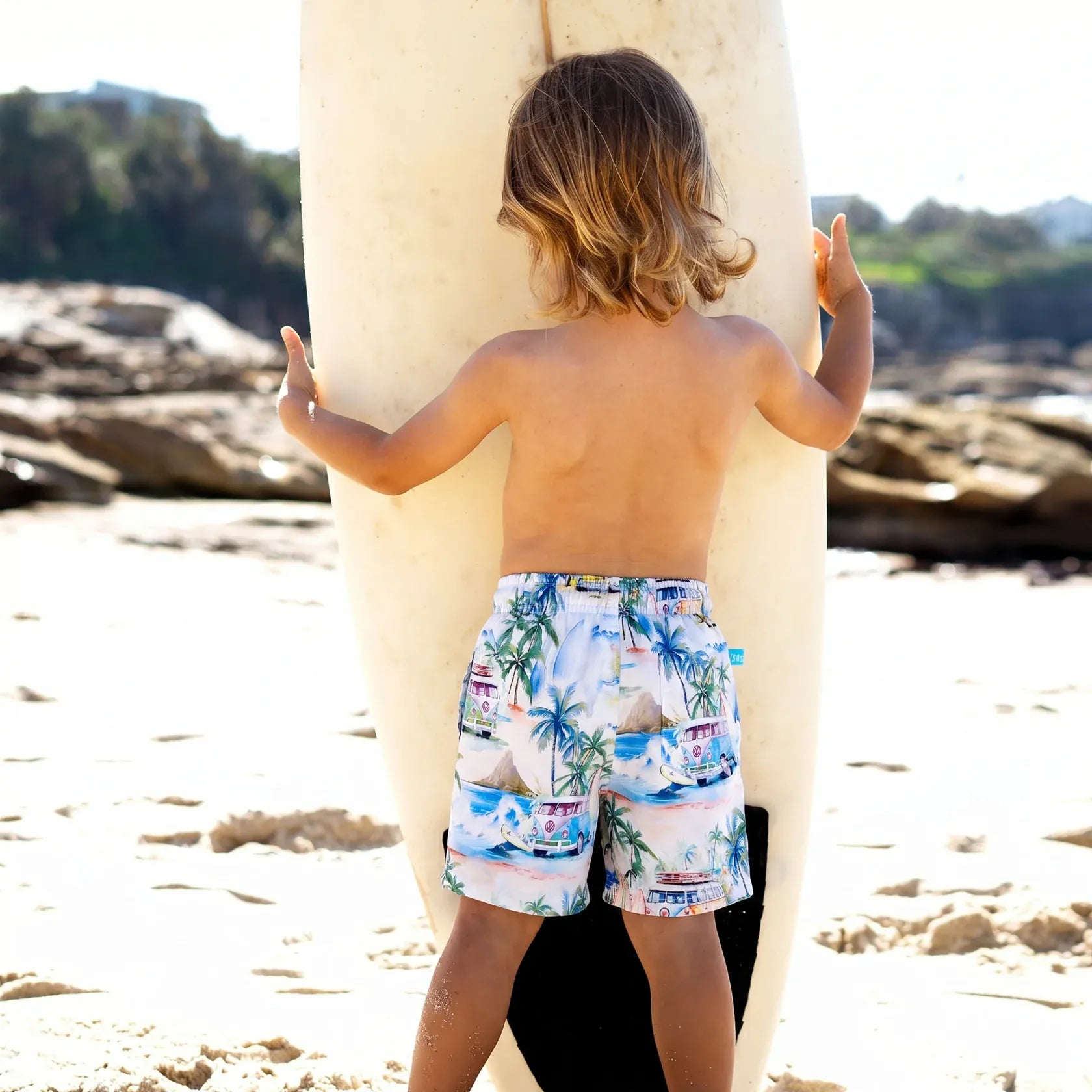Salty Ink Salty Ink Boys Coastal Camper Boardie Salty Ink Boys Coastal Camper Boardie Splash Swimwear Boardshorts