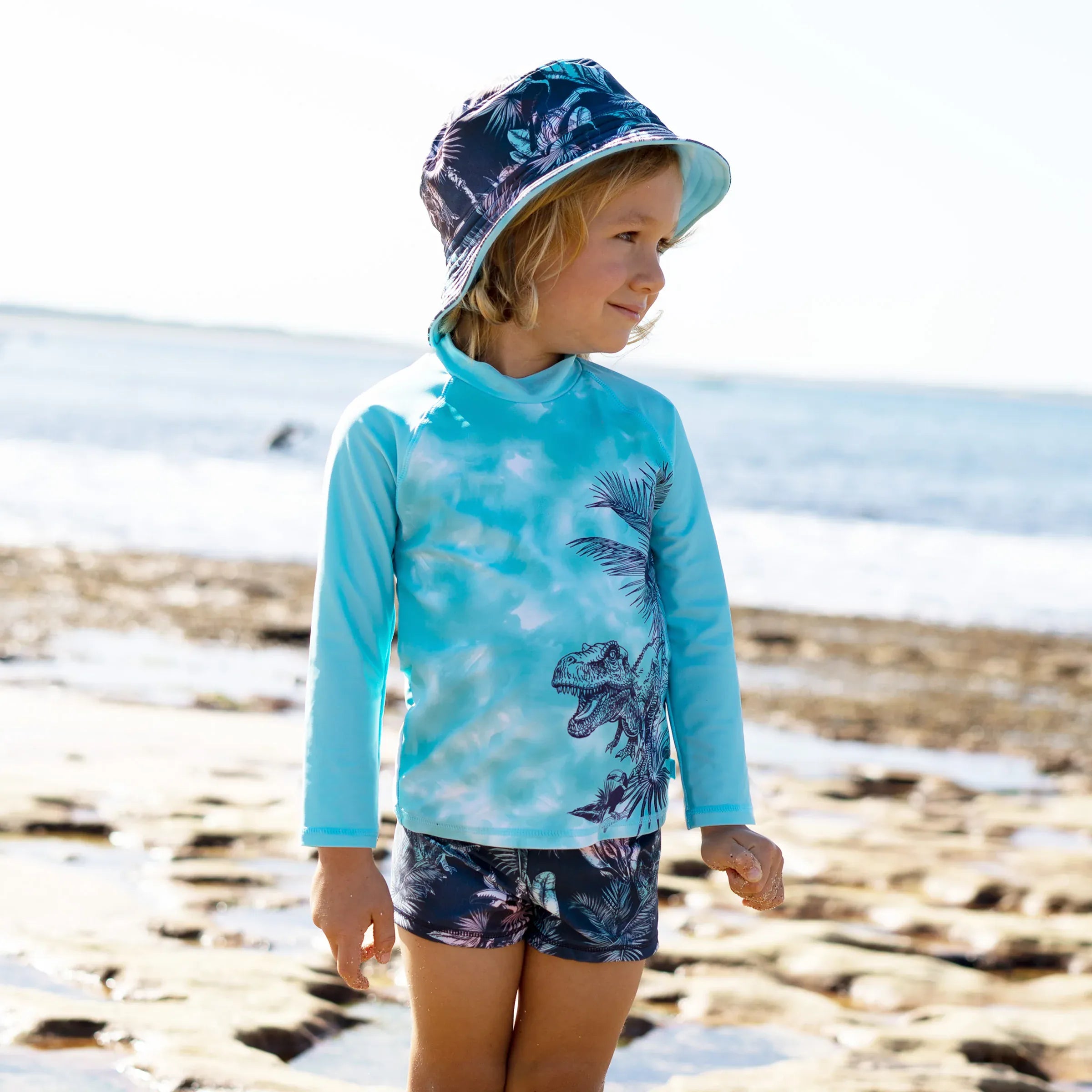 Salty Ink Salty Ink Boys Coastal Camper L/S Rashvest Salty Ink Boys Coastal Camper L/S Rashvest Splash Swimwear Rashvests