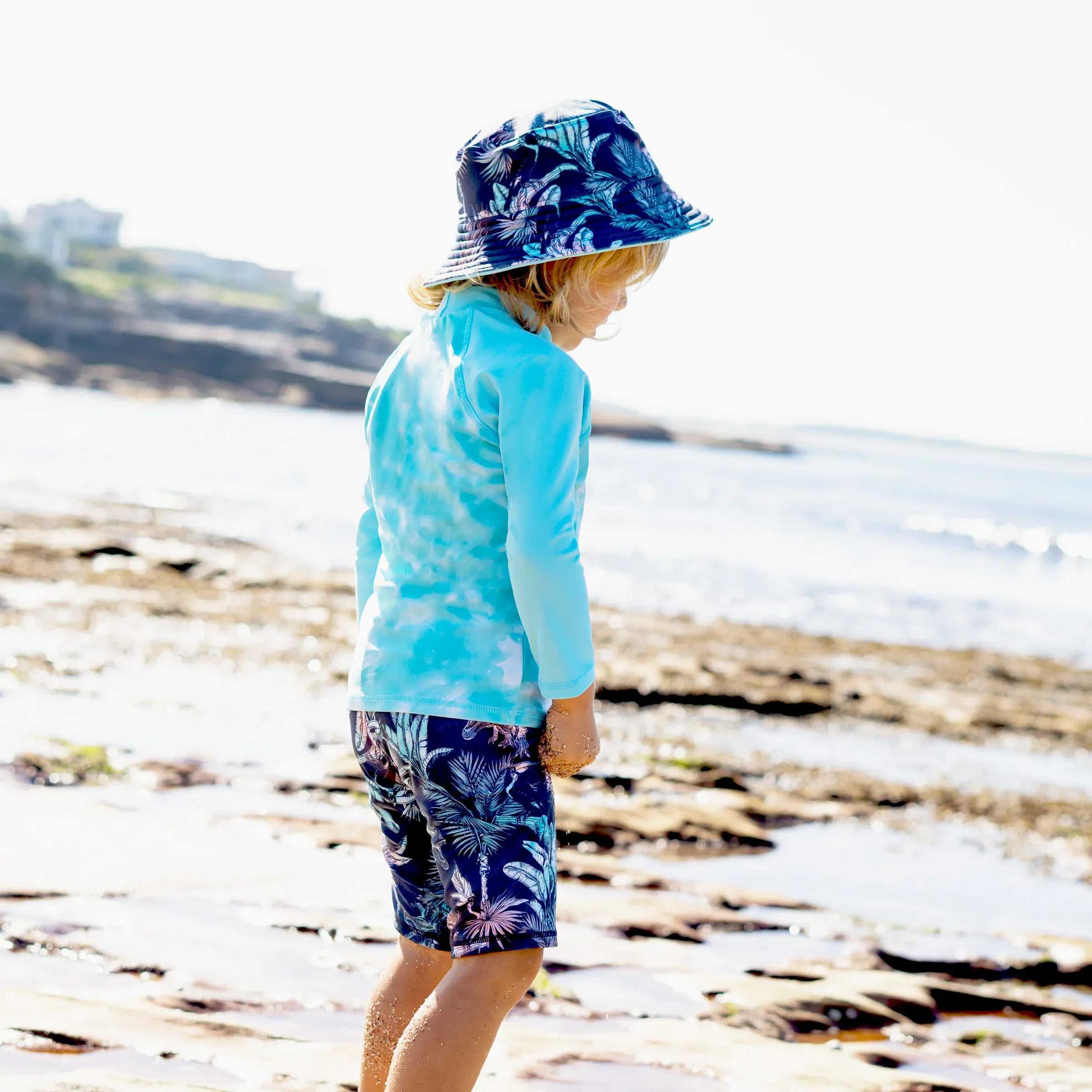 Salty Ink Salty Ink Boys Coastal Camper L/S Rashvest Salty Ink Boys Coastal Camper L/S Rashvest Splash Swimwear Rashvests