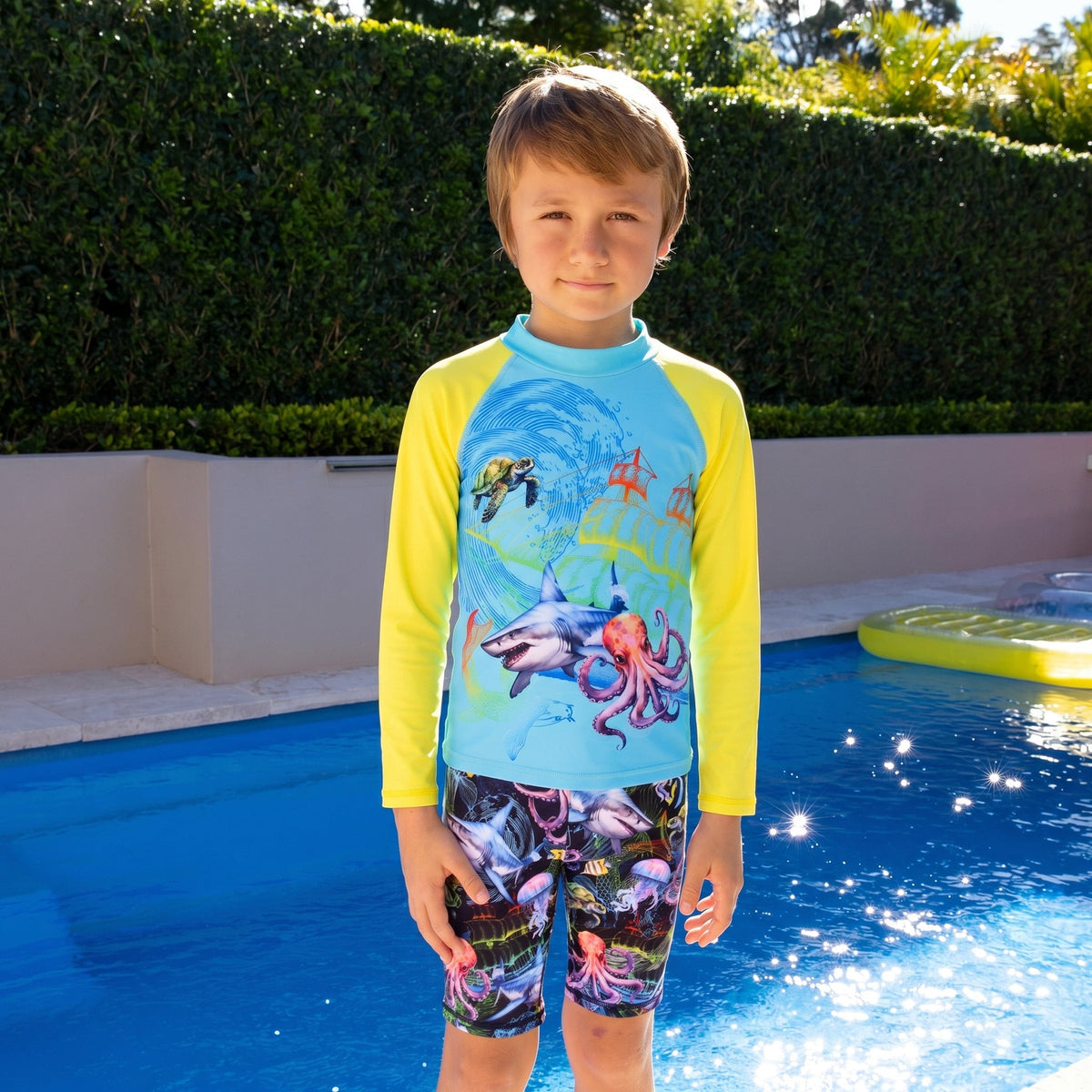 Salty Ink Salty Ink Boys Marina Mirage L/S Rashvest Salty Ink Boys Marina Mirage L/S Rashvest | Splash Swimwear Splash Swimwear Rashvest
