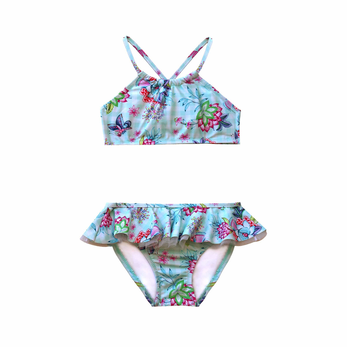 Salty Ink Salty Ink Toddler Girls Miss Meadow Bikini - Minty Salty Ink Toddler Girls Miss Meadow Bikini - Minty Splash Swimwear Two Piece